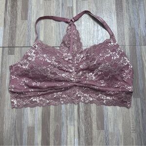Lace Halter Bralette in Dusty Pink Women’s 3x NWT